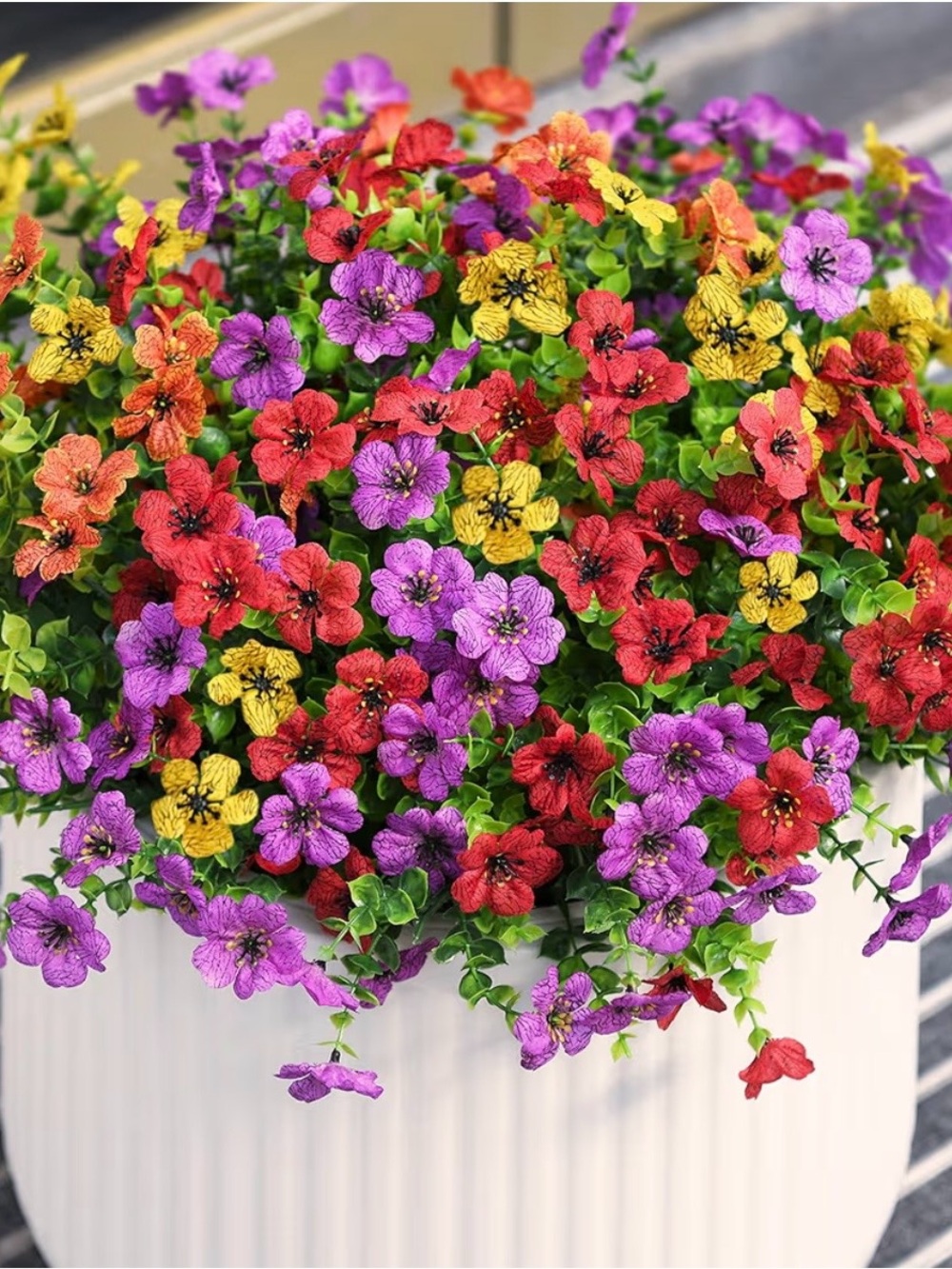 NWT 12 Bundled Artificial Daisy Flowers Multicolor UV Resistant Outdoor Decor